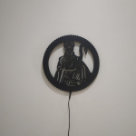 Aileron Hanuman ji Wooden Wall Decor CNC Cut wooden wall art for Home & Office With Led Backlight. - Image 3