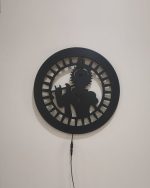 Aileron  God Krishna Wooden Wall Decor CNC Cut wooden wall art for Home & Office With Led Backlight. - Image 3